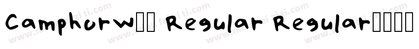 CamphorW01 Regular Regular字体转换